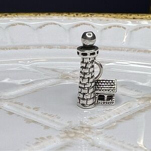 Vintage Lighthouse Charm Pendant Sterling Silver Stamped